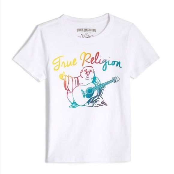 True Religion Girl’s Large Rainbow Buddha T-Shirt - Picture 1 of 5